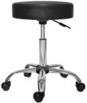  Gurulós kozmetikai szék állítható magassággal-fekete (HOP1000880-1)