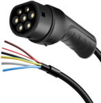 LogiLink EV töltőkábel, nyitott végű, Type 2, 3 fázis, 16 A, 11 kW, 5 m (EVC0130)