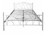 Hoppline Lotti fém ágykeret ajándék ágyráccsal, több méretben és színben-Fehér 90x200 cm (HOP1001132-2)