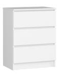 Hoppline 3 fiókos komód fehér 60*77*40 cm (HOP1001527)