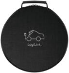 LogiLink Védőtáska EV töltőkábelhez, kerek, nylon, fekete (EVB0100) - flylite