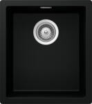 SCHOCK Schock Kaia N-100S Cristadur Puro konyhai mosogatótálca, gránit kompozit, intenzív fekete, 406 x 456 mm, munkalapra/munkalap alá/szintbe építés (KAIN100SPURO)