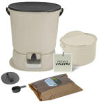 Bokashi Organko Essential Konyhai komposztáló + Organko Daily Konyhai zöldhulladék, komposzt tároló - Cream White