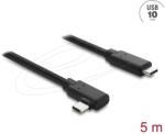 Delock USB-C Aktív Optikai Adat + PD Kábel Döntött Fekete 5m 87240 DL87240 (DL87240)