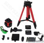TOYA 4D Vonallézer 1/4", zöld, IP52, 520-530nm, 25m (2x2, 4Ah/3, 7V)+állvány 1m (YT-30415) (YT-30415)