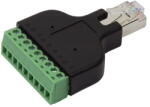 LogiLink Adaptor Logilink RJ45 de sex masculin la conector cu șurub cu 8 pini