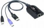 ATEN Adaptor KVM Aten KA7189, 2x USB Type A Male + 1x DisplayPort Male - RJ-45 Female, Black (KA7189-AX)