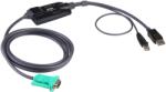 ATEN Adaptor KVM Aten CV190, 1 x USB Type A Male + 1 x DisplayPort Male - VGA, Black (CV190-AT)
