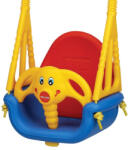 Ricokids Gyerek hinta, Ricokids, piros/kék/sárga, elefánt minta, állítható kötélmagasság: 130-160 cm, átalakítható, teherbírás: 30 kg, téglalap alakú (TE101)