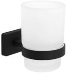 Ferro Greta pohár tartóval, matt fekete (FE-AGR03BL)