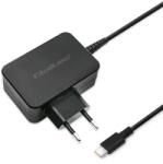 Qoltec Hálózati töltő, Qoltec, 51024, Teljesítmény: 65W, Bemeneti feszültség: 220 - 240 V, Kimeneti feszültség: 5 V - 20 V, Kimeneti áram: 3A, 79 x 90 x 25 mm, Fekete (51024)