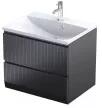 Oristo Dulap pentru lavoar Oristo Brylant, suspendat, 60 x 45 x 50 cm, sertar, SoftClose, mat, negru, 36-SD2S-60-8R (36-SD2S-60-8R)