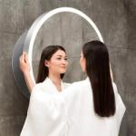 Miior Oglinda extensibila cu iluminare LED Miior Moon 60 cm rama aluminiu mat (302601/R2-S/BO-S/U-05S/LED-N)