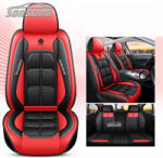 SONSANG prémium műbőr üléshuzat szett - piros/fekete