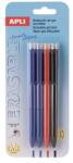 APLI Zseléstoll, 0, 5 mm, nyomógombos, radírozható, APLI "Erasable", vegyes színek (LCA20517)