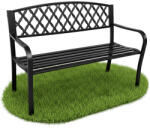 AKORD AKORD Classico kerti pad fém fekete ażúr öntöttvas hátlappal 127 cm (AKO-LAWOGRACLASSCZAR)