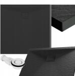 Granitan Zuhanytálca Kő szerkezet szögletes 90x90 cm Fekete Teja (TEJA21241)