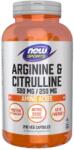NOW Arginina și citrulina - 240 capsule