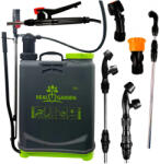  20 L-es háti nyomású permetező, állítható nyomás, ergonomikus pántok, hosszú lándzsa és flexibilis tömlő