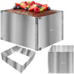 Ruhhy állítható tortaforma 20-38 x 24-45 cm magas 15 cm - rozsdamentes acél cukrászati ? forma