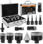 Bigstren Gyémánt lyukfűrészek 13 db-os, kőagyaghoz, betonhoz, csempéhez, M14 koronákhoz 6-68 mm