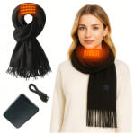 Malatec Fűthető téli sál - USB, 5000 mAh-s külső akkumulátorral, energiatakarékos