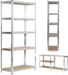 Malatec Fém tárolóállvány 180×90×40 cm, 875 kg teherbírás, két kisebb egységre osztható