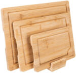 Ruhhy 3 az 1-ben bambusz konyhai deszka szett állvánnyal