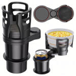 Malatec 2 az 1-ben autós pohártartó italokhoz és kávéhoz, 360°-ban forgatható, állítható