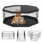 Vevor Kutya Járóka, 8 Panel, 60 cm magas, Összecsukható Fém, Fedővel és Párnával, Beltéri és Kültéri (WXZZYDCWW)