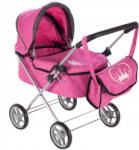 MalPlay Babakocsi Mély Összecsukható Gondola Táska Rózsaszín Állítható Fogantyú (107210)