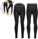 4FIZJO Thermo nadrág Téli leggings Bélelt Unisex Fekete Sportos Téli (Długie spodnie termiczne czarne - M)