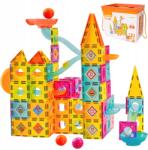 MalPlay Mágneses Építőkockák Oktató Puzzle 139 db-os Gyerekeknek (113642)