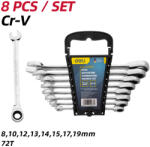 Deli Racsnis csillag-villáskulcs készlet 8 db-os DL140108T