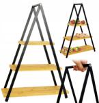 Excellent Houseware Patera 3 szintes snack Sütemény Gyümölcs 53 cm Tálaló tálca Bambusz (8720573221467)