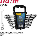 Deli Racsnis csillag-villáskulcs készlet 8 db-os DL140208T