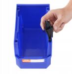 Vevor Műanyag Tároló Doboz 11x5x5 hüvelyk 12 darabos Akasztható Egymásra Rakható Kék Piros (DDWLX12G00006BTMBV0)