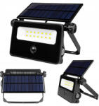 Masterled LED napelemes reflektor, halogén spotlámpa, 20W, 800lm, 4500K, semleges fény, mozgás- és alkonyérzékelővel, IP54, fekete, Polos Masterled (LVTSOL0534)