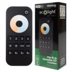 Ecolight RF érintős távirányító CCT V2 és V2-L vezérlőkhöz, 4 zónás, fekete, RT7 Ecolight fényerőszabályzóval (ECOAKC0520)