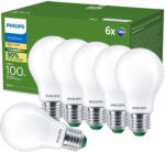 Philips 6x LED izzó E27 A60 7.3W = 100W 1535lm 210lm/W 2700K Meleg 300° A OSZTÁLYÚ UltraEfficient Philips (8721103134813)