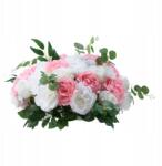 Vevor Mesterséges Virágok 10db Rózsaszín-Fehér Mesterséges Virággömb Alapokkal (ZSHQQXF)