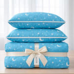 Ralex Pucioasa Set pilota 200x215cm 370g cu 2 perne 50x70, bleu- PLT35 (PLT35)
