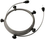 Creative-Cables Creative Cables design lámpa Készre szerelt, 7, 5 m-es Lumet fényfüzér készlet 5 fekete lámpatartóval, CATE27N075ECC37 (CATE27N075ECC37)