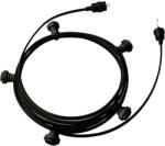 Creative-Cables Creative Cables design lámpa Készre szerelt, 7, 5 m-es Lumet fényfüzér készlet 5 fekete lámpatartóval, CATE27N075CM04 IP44 Ø0cm (CATE27N075CM04)