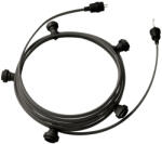 Creative-Cables Creative Cables design lámpa Készre szerelt, 7, 5 m-es Lumet fényfüzér készlet 5 fekete lámpatartóval, CATE27N075CM03 (CATE27N075CM03)