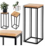 e-floor Virágágyás Fém Álló Loft Padló Állvány Virág Polc 49cm Fekete (TZEF0004)