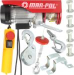 MAR-POL Csörlő 230V Elektromos Kötél 300KG Építőipari Quad 12m (M80789)