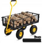 VEVOR Acél Kerti Kocsi 408 kg Teherbírással, Nagy Teherbírású Udvari Szállító Kocsi 25 cm-es Kerekekkel (ZXHYTCHSBB880VF)