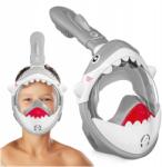 Tsunami Búvármaszk Sznorkelezés Teljes Arc Panoráma Összecsukható Gyerekek (Maska do nurkowania pełnotwarzowa SHARK grey)