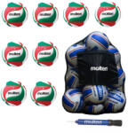Molten Pachet 8 mingi volei Molten V5M2200 Soft Touch + sac mingi Molten SBP + pompa Molten DHP21 (8xV5M2200+SPB+DHP21)